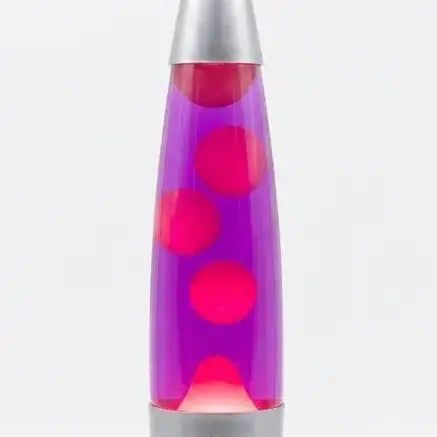 Pink & White Rocket Motion Lava Lamp - 37cm Retro Table Lamp