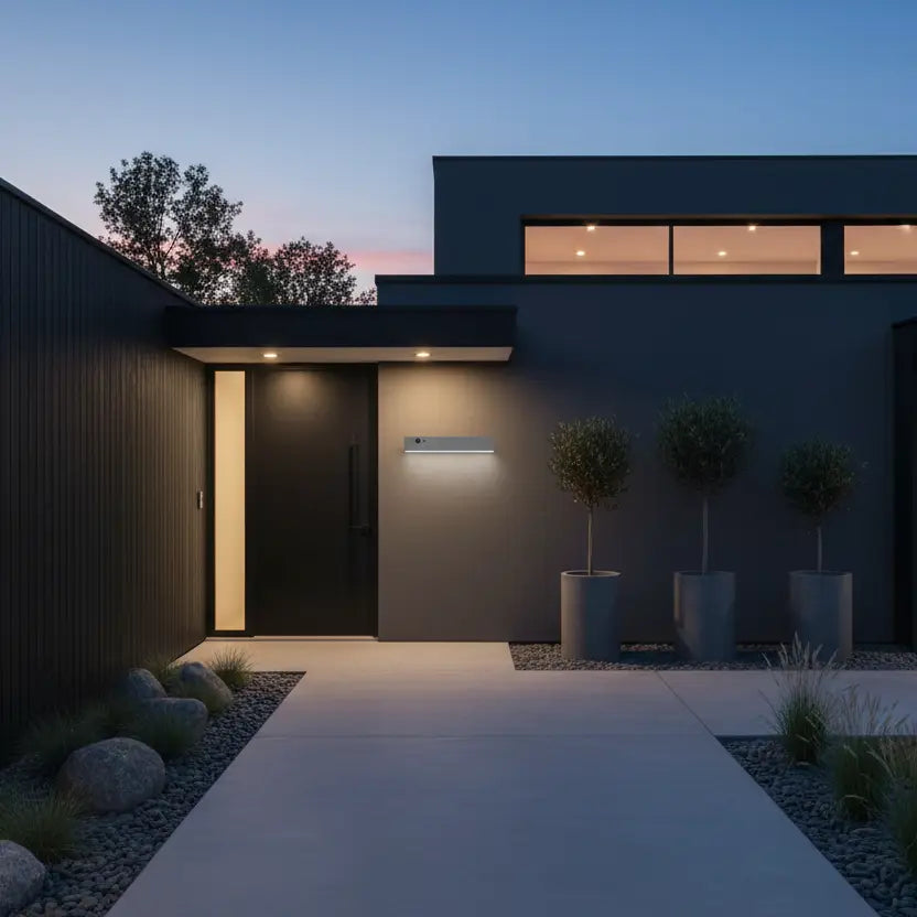 The Block 1000lm Solar Powered Sensor LED Wall Light IP65