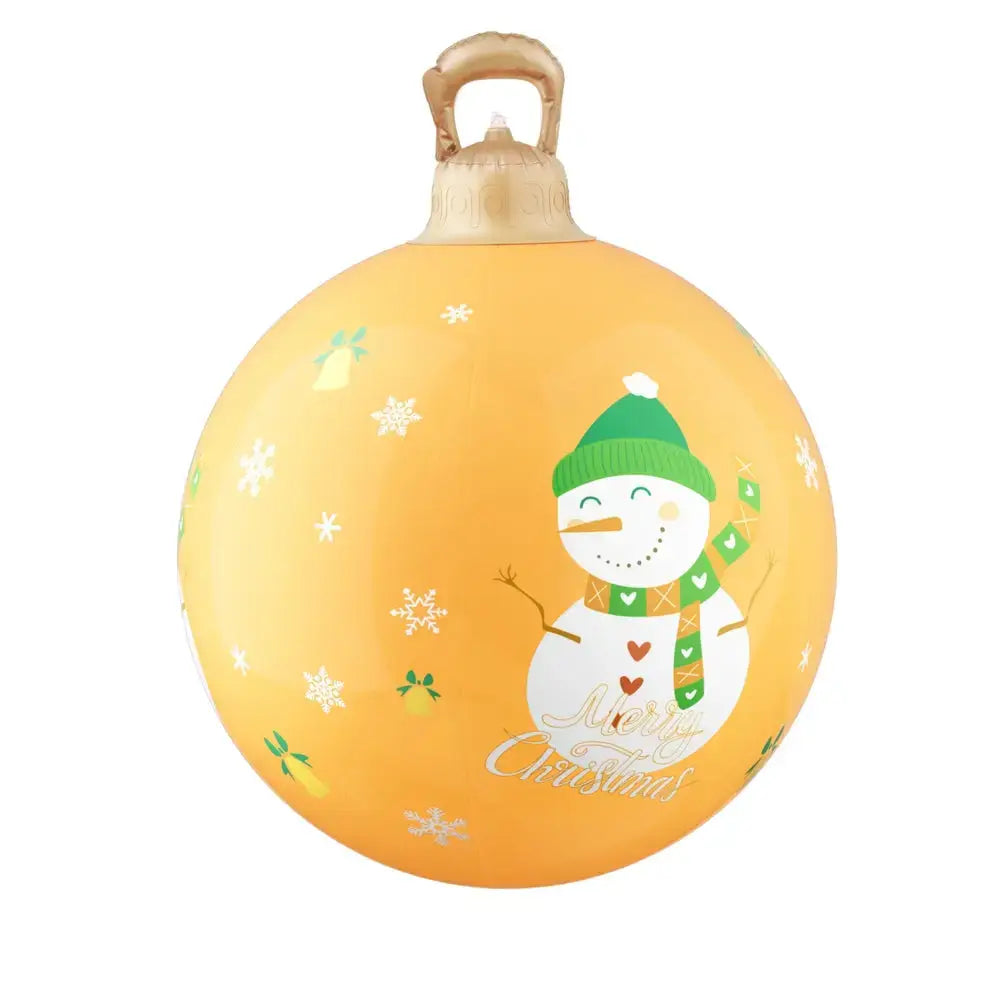 60cm Christmas Inflatable Ball Led Illuminated Snowman