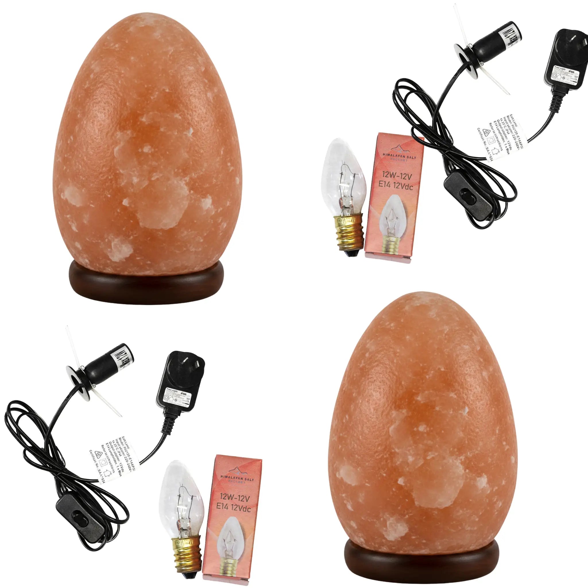 Himalayan Salt Lamp Egg Shape 3-4kg | Natural Pink Crystal Salt Lamp