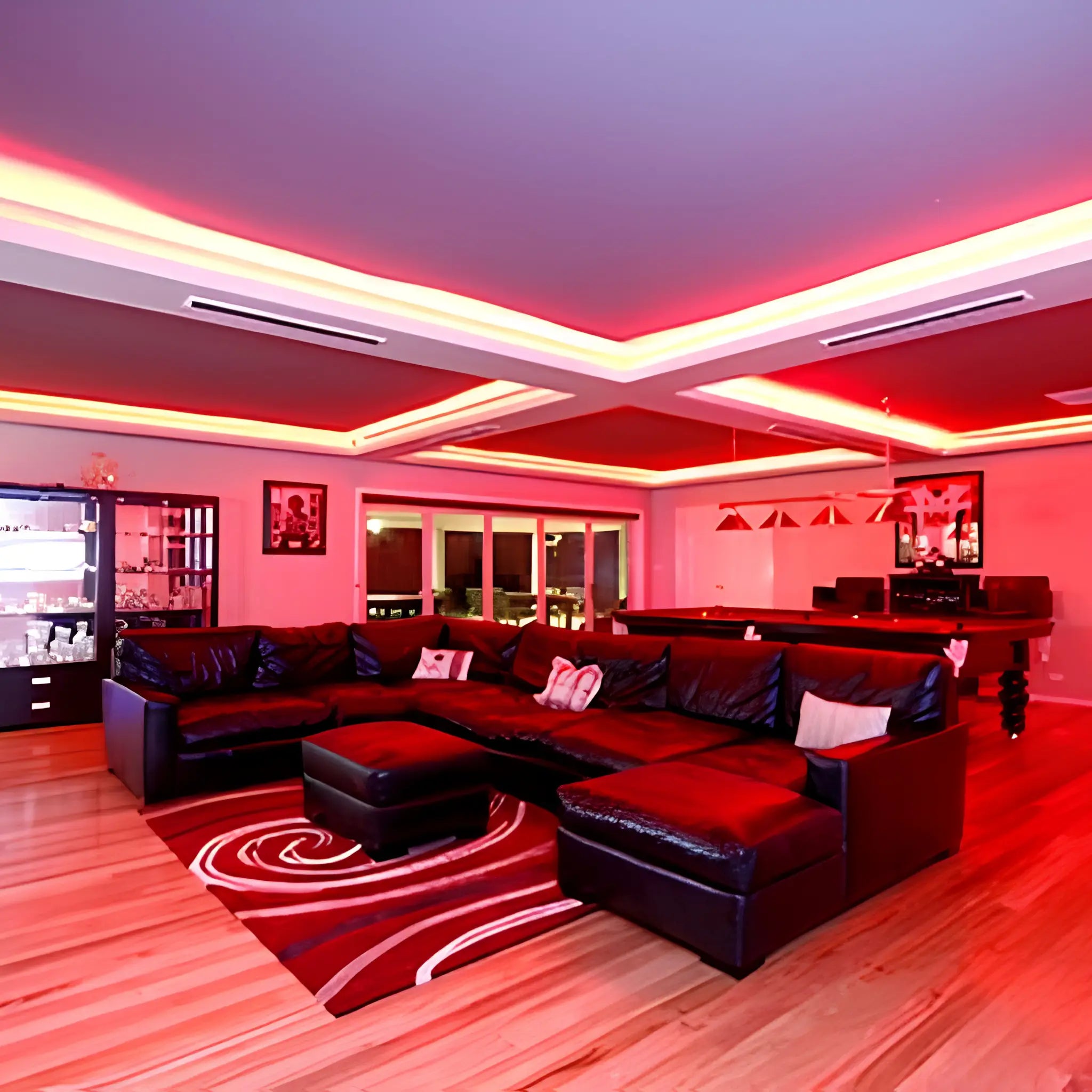 Red Colour Led Strip Lighting Kit Ultra Slim Ip20