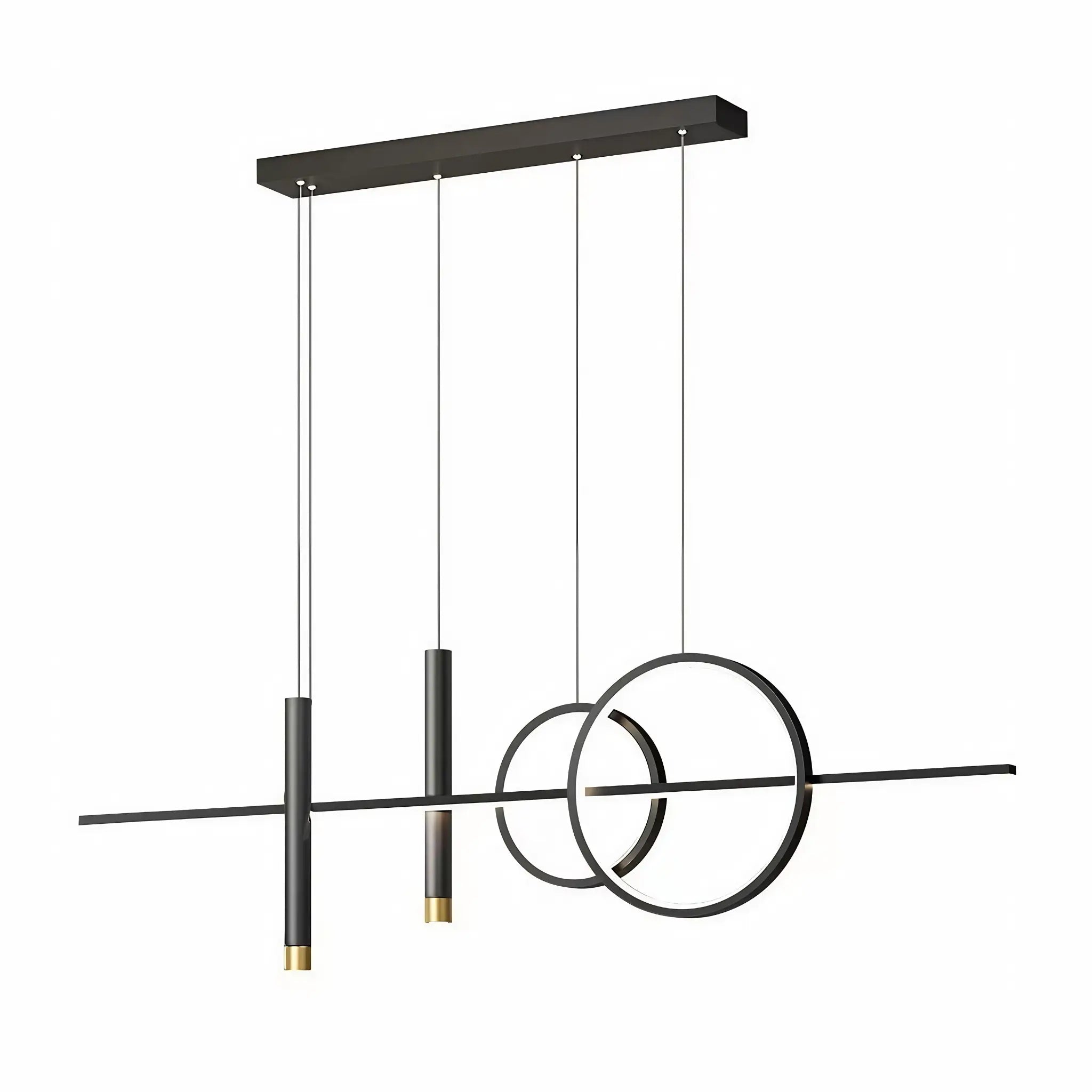Green Earth Eclipse Black Linear Tri-Colour Dimmable LED Pendant Light