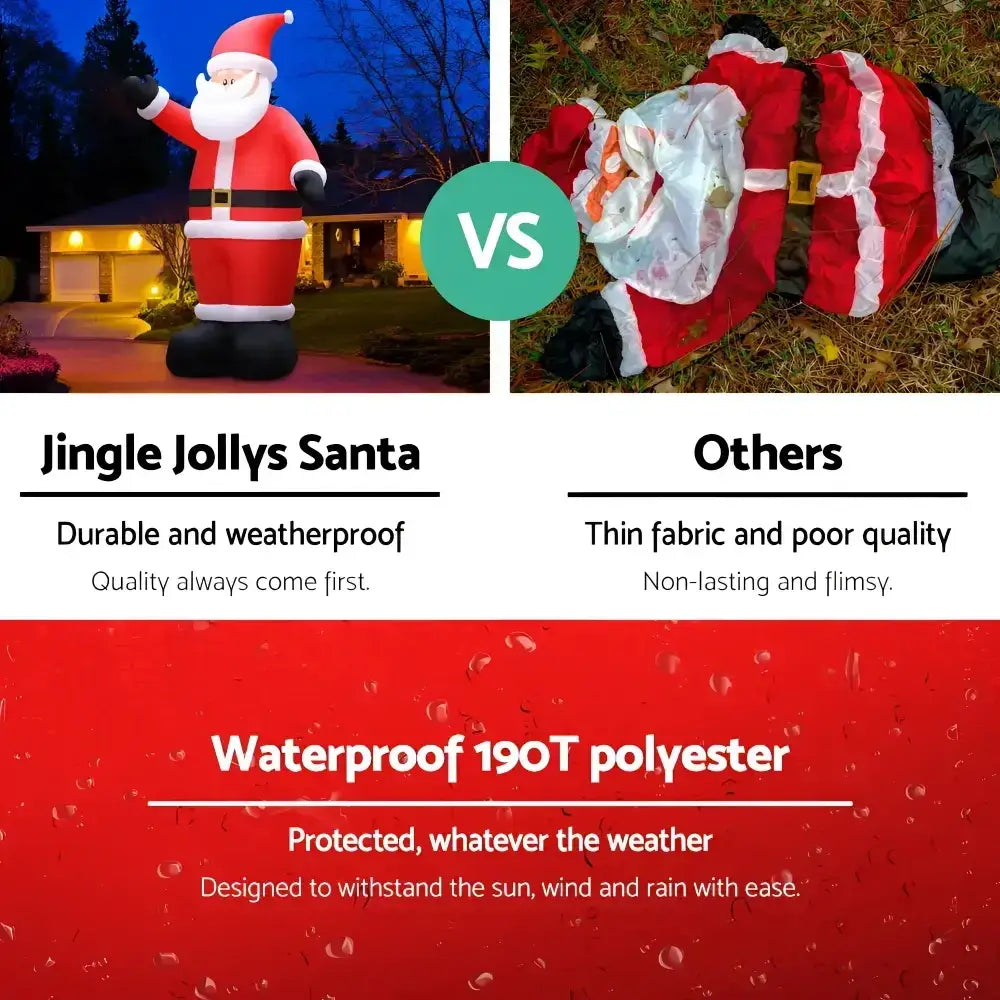 5m Gigantic Christmas Inflatable Santa Led Illuminated
