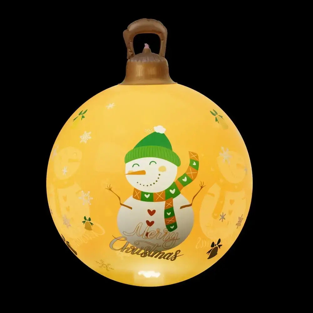 60cm Christmas Inflatable Ball Led Illuminated Snowman