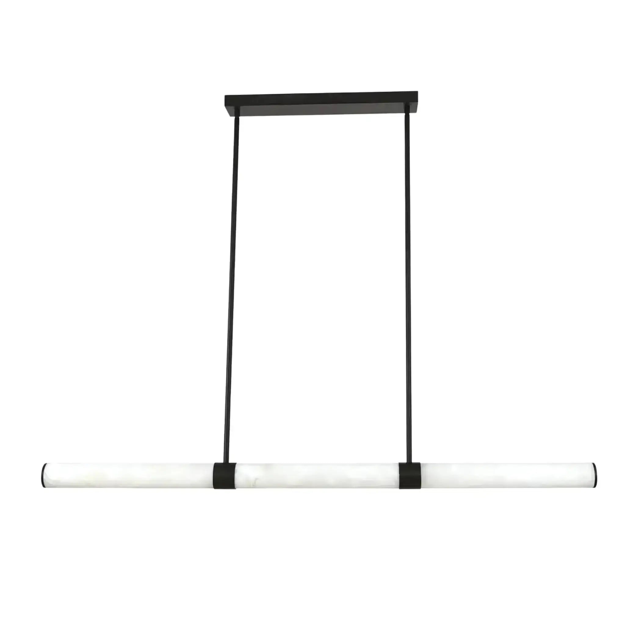 Madison Alabaster Style Spanish Marble Pendant Light - Black / Non Dimmable