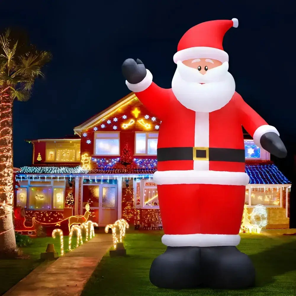 5m Gigantic Christmas Inflatable Santa Led Illuminated