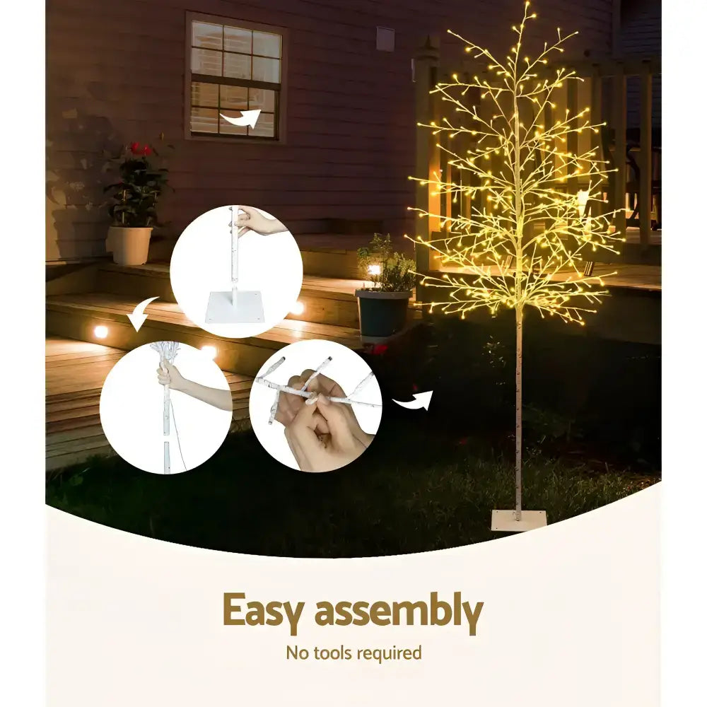 2.1m Solar Christmas Tree 480 Led Green Earth Lighting