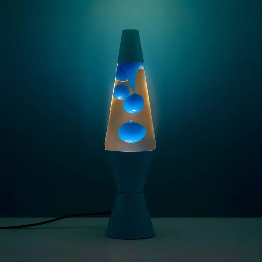 Pastel Blue Diamond Motion Lava Lamp for Retro Decor