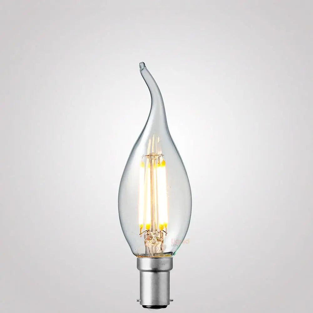 Green Earth Lighting Australia Candle Bulbs 4W Flame Tip Candle Dimmable LED Bulb (B15) Clear in Warm White F415-C35T-C-27K