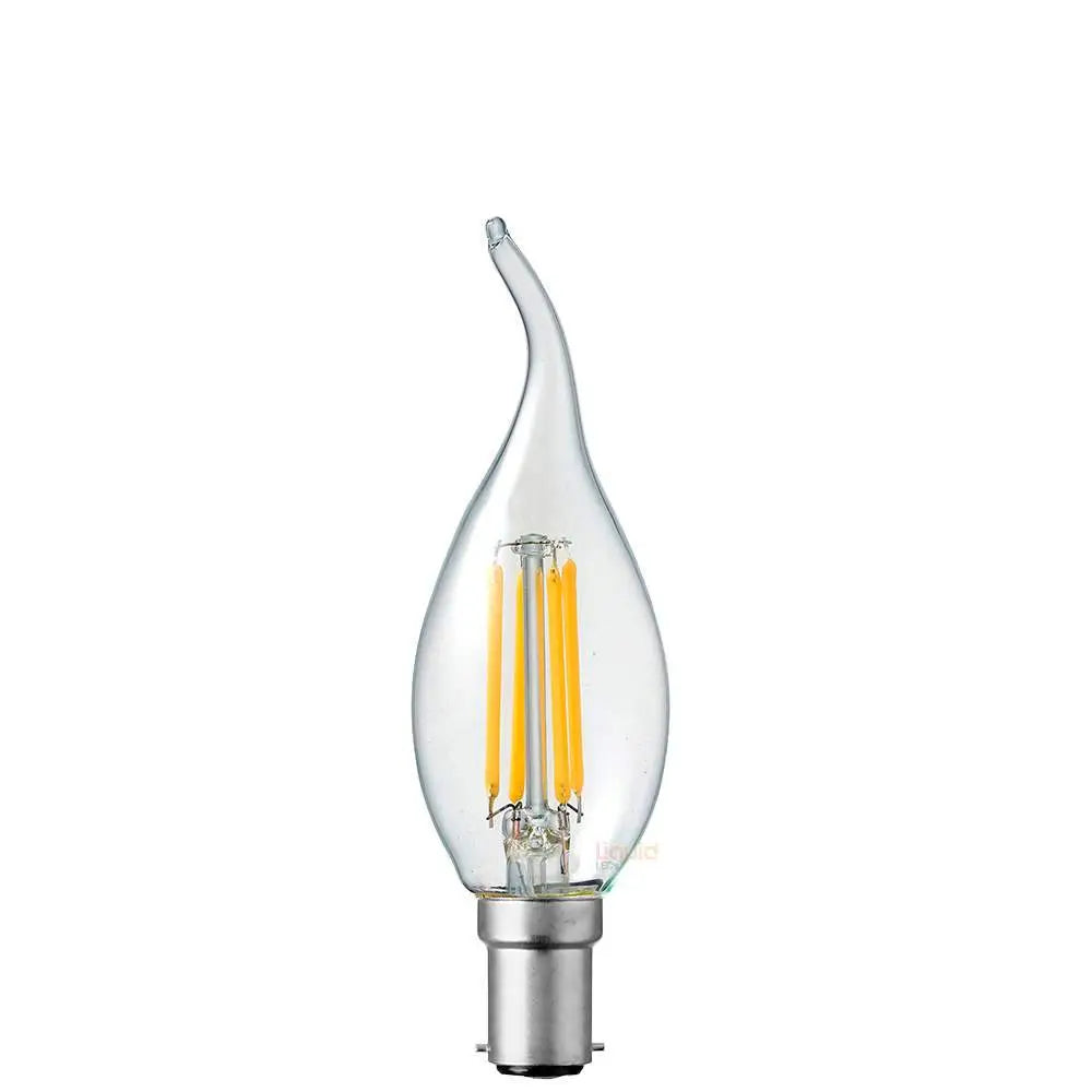 Green Earth Lighting Australia Candle Bulbs 4W Flame Tip Candle Dimmable LED Bulb (B15) Clear in Warm White F415-C35T-C-27K