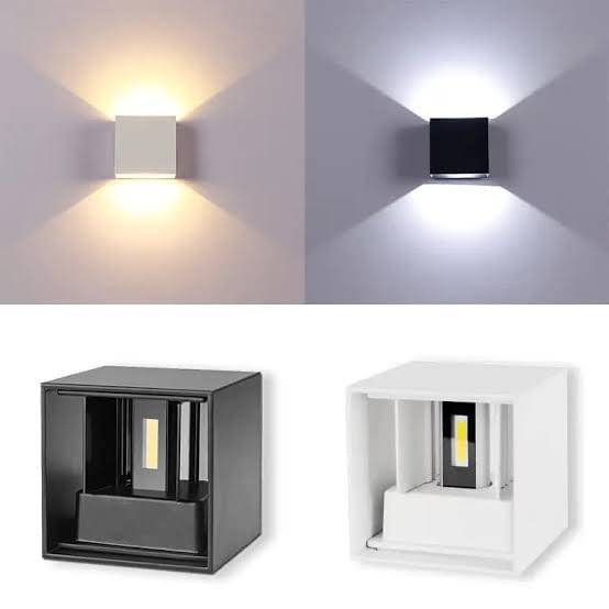 Green Earth Lighting Australia Exterior Wall Light CUBE Matte Black 6W LED Beam Adjustable Up/Down Wall Light