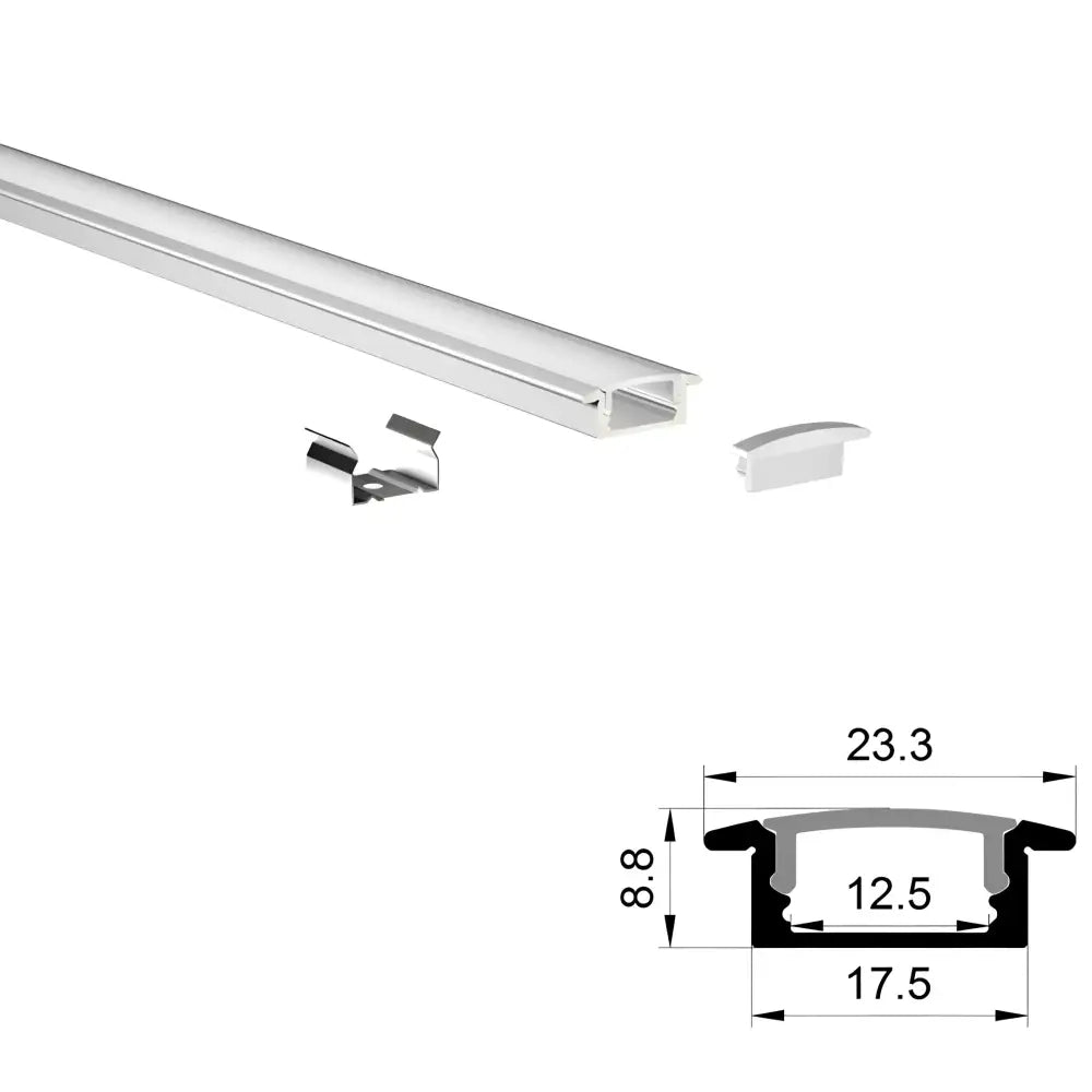 Green Earth Lighting Australia GE9695-2507-Shallow Square Winged Aluminium Profile