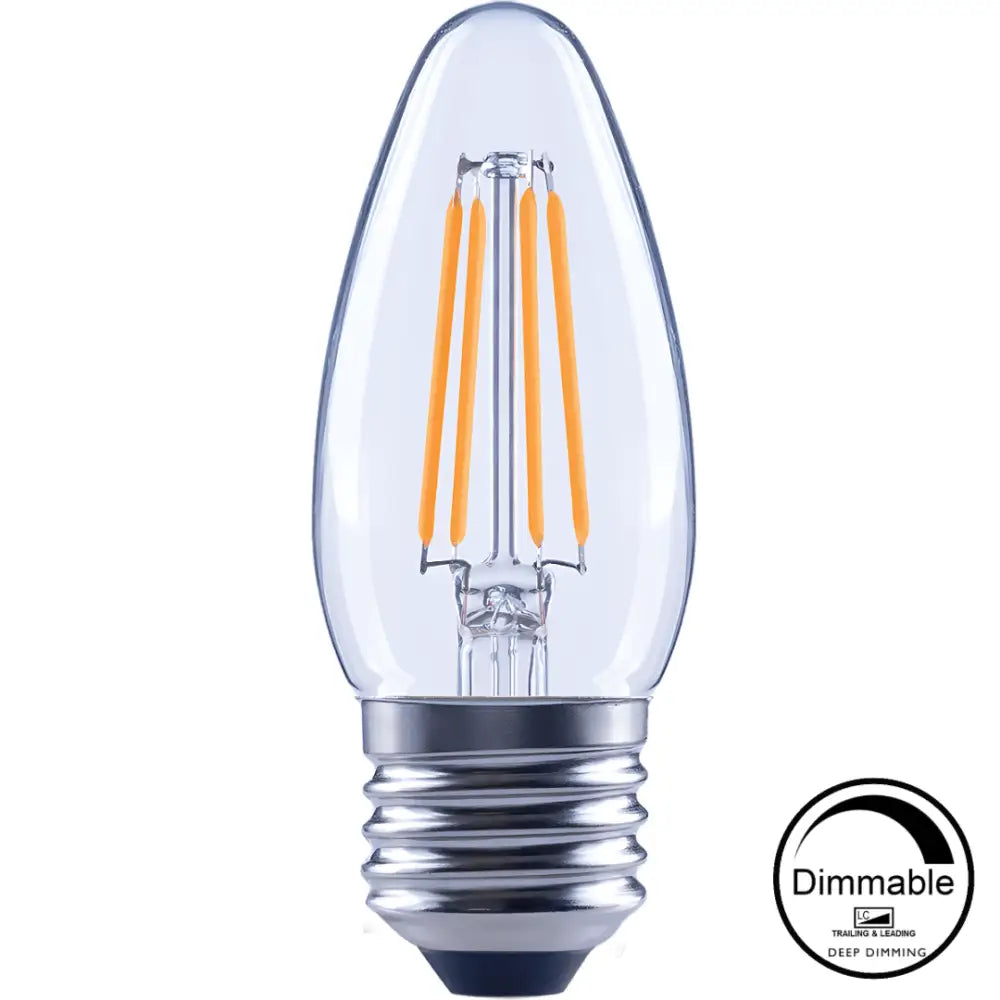 Green Earth Lighting Australia GLOBES 4W 470lm E27 4000K Clear Dimmable LED Candle C3551D