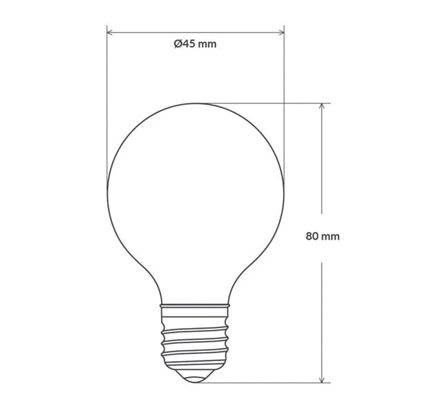 Green Earth Lighting Australia GLOBES 5W E27 Clear LED Filament Non Dimmable Fancy Round - 6500K B4571