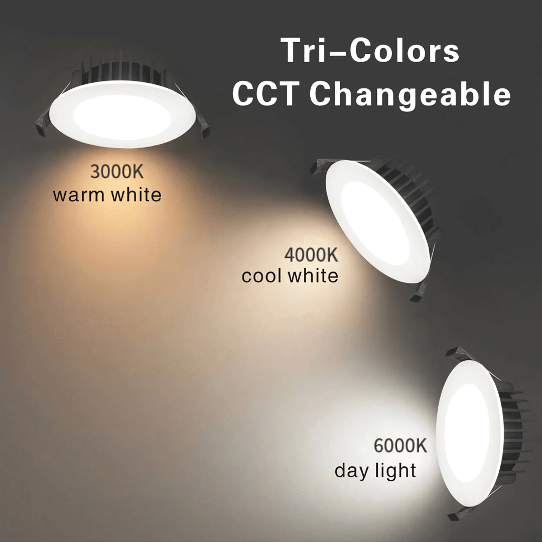 Green Earth Lighting Australia LED Downlight 35W COB Tilt Tri Colour Dimmable LED Downlight 150mm cut out GE8035BL