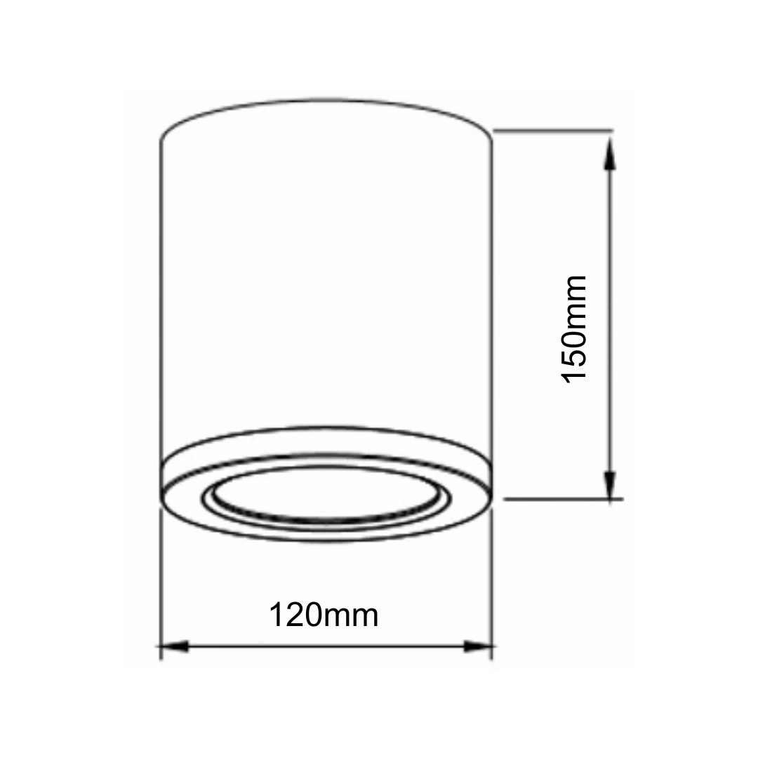 Green Earth Lighting Australia surface mount downlight 20W LED Black Tri-Colour 120mm Surface Mount Downlight GE8036/20W/BK