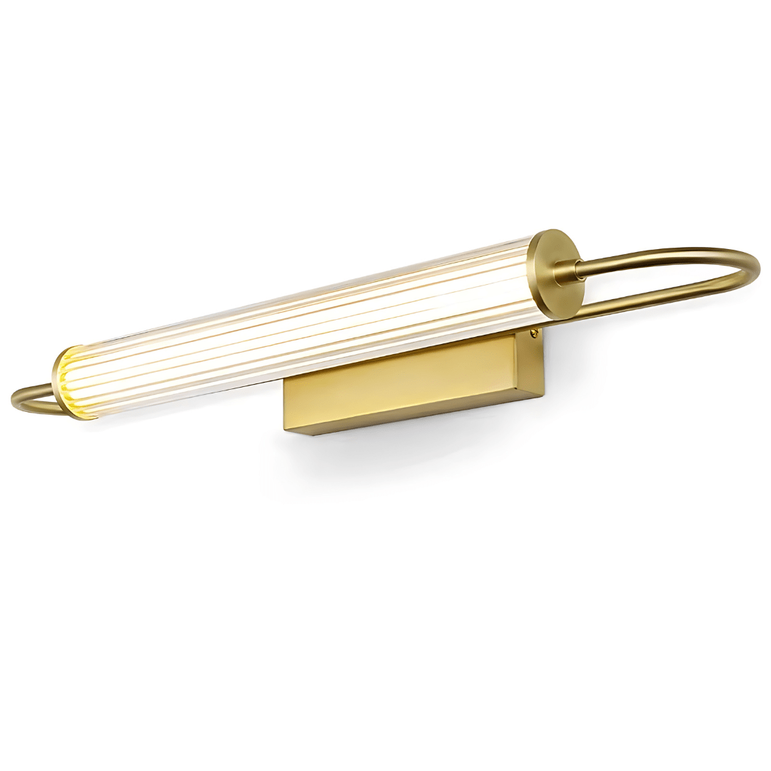 Green Earth Lighting Australia Wall Light ESTRIADO Matte Brass 10W LED Fluted Glass Wall Light ESTMBR