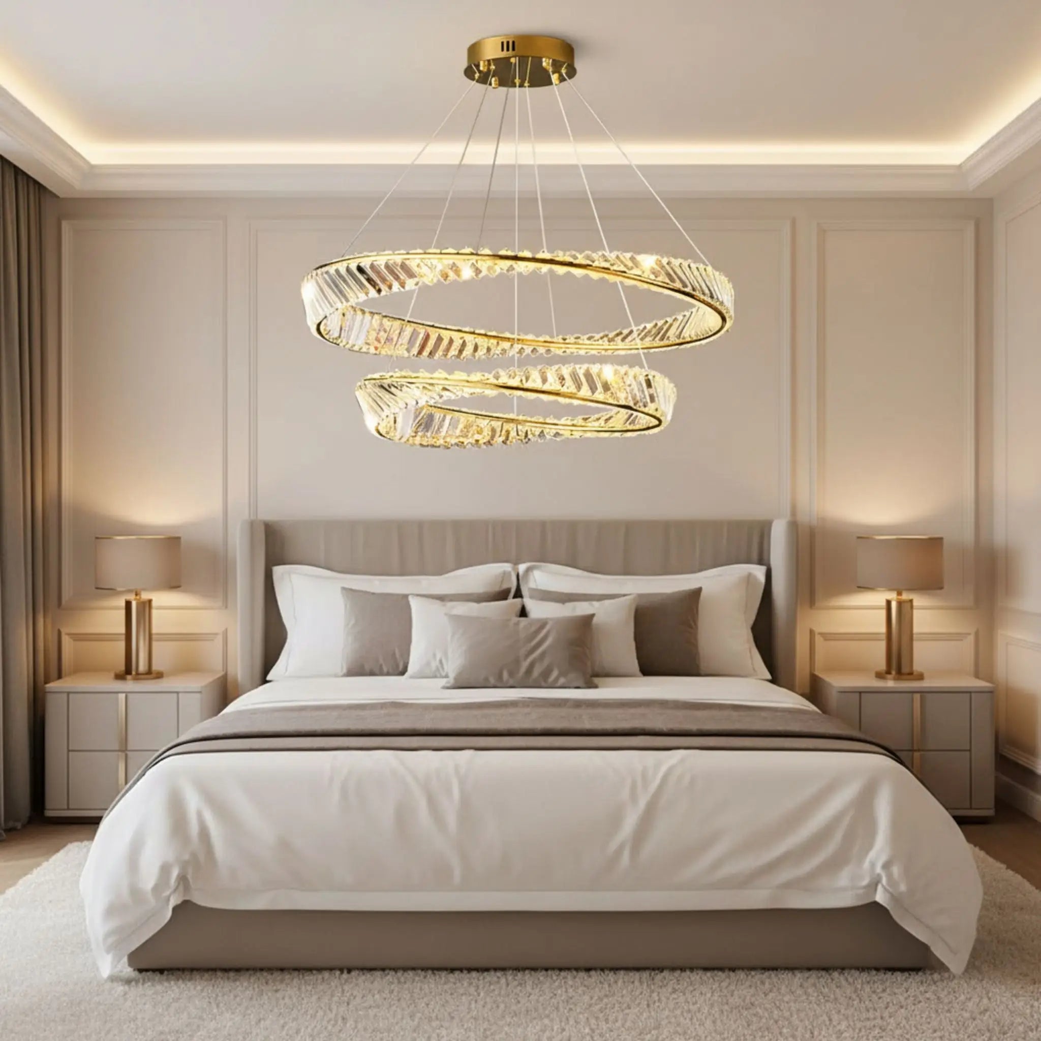 GREEN EARTH Stellar Tri-Colour Dimmable LED Crystal Chandelier