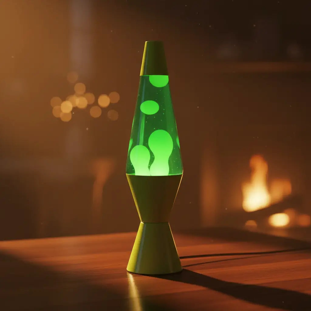 Green White Diamond Motion Lava Lamp
