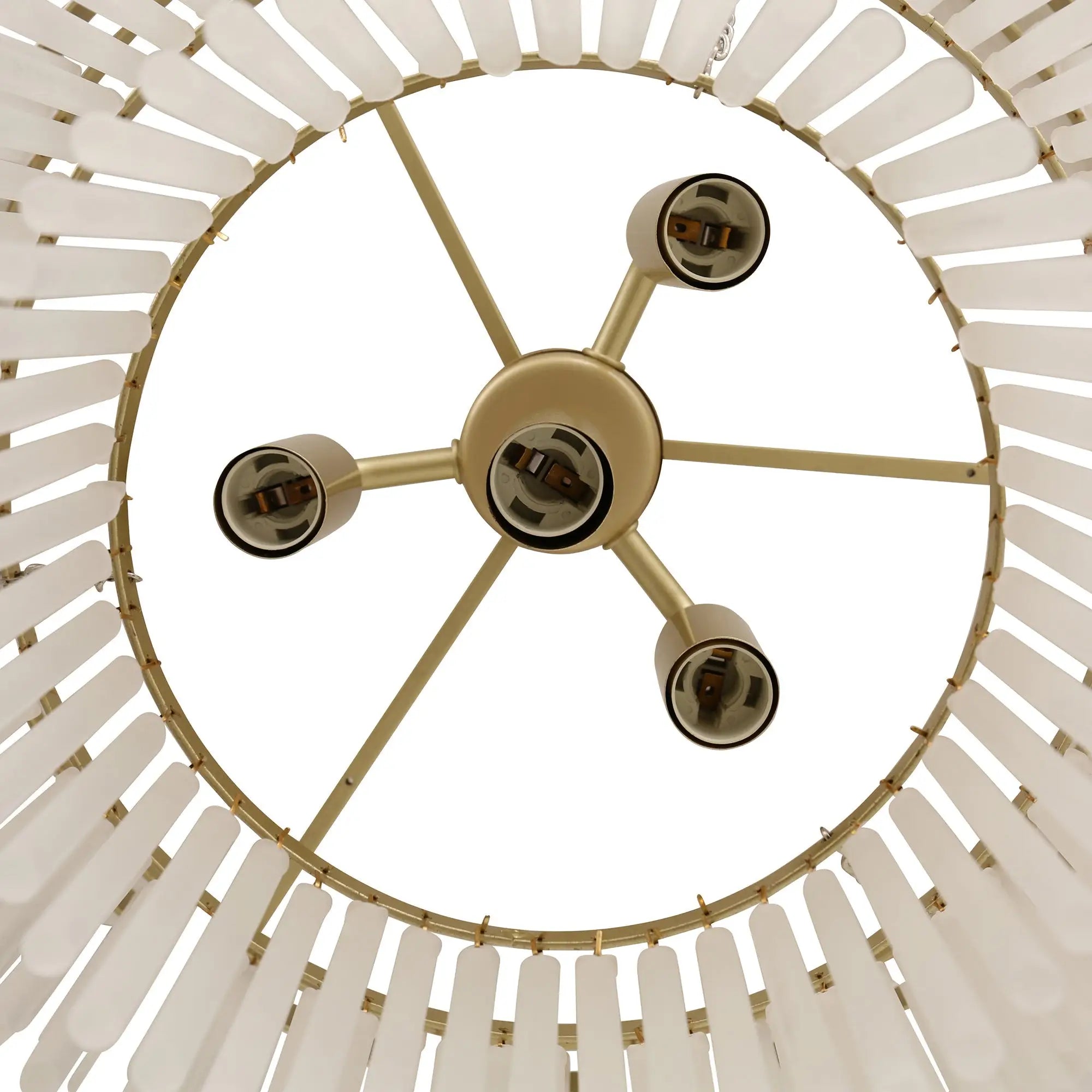 Greer Brushed Brass 3 Tier Chandelier - Lexi Lighting