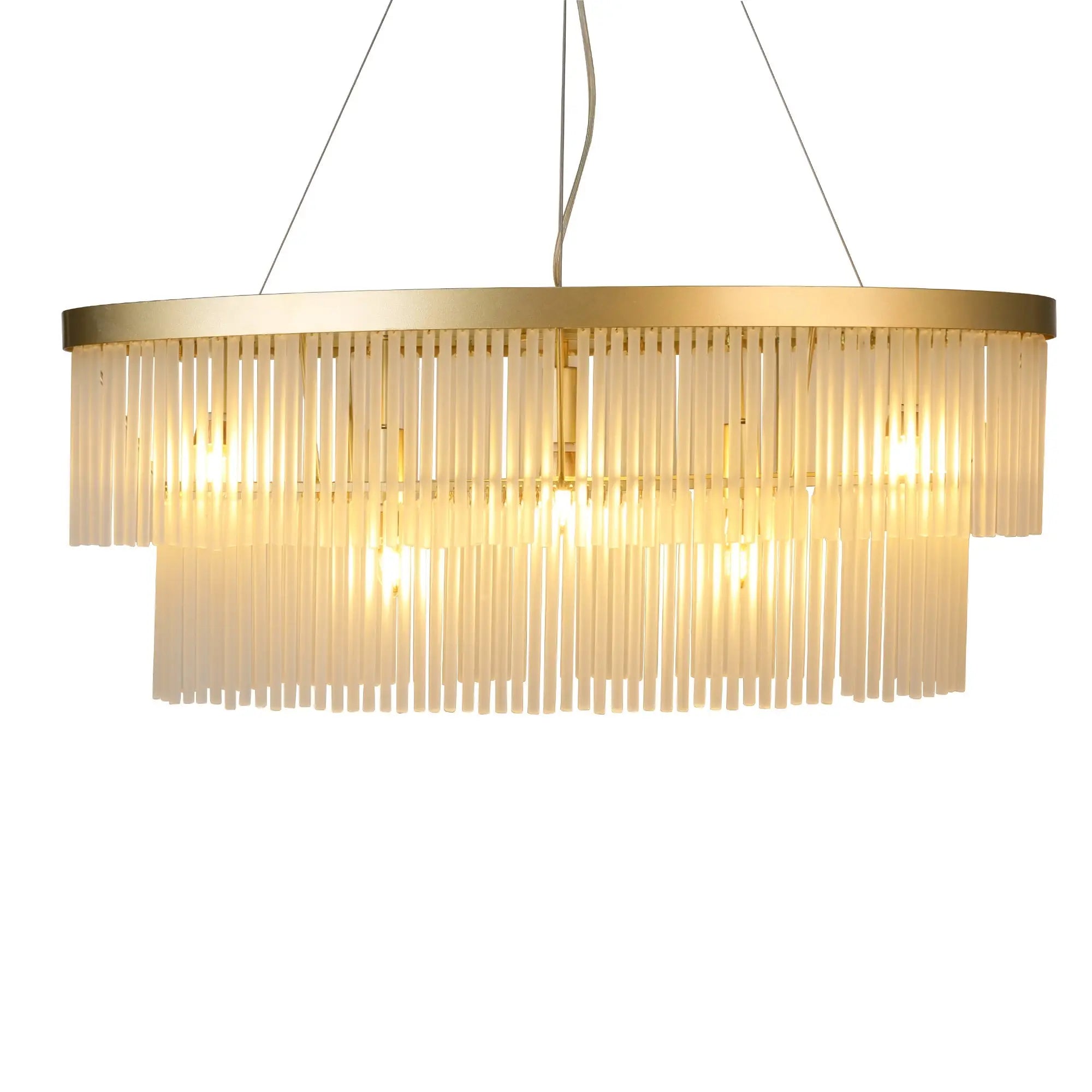 Greer Brushed Brass 4 Tier Chandelier - Lexi Lighting