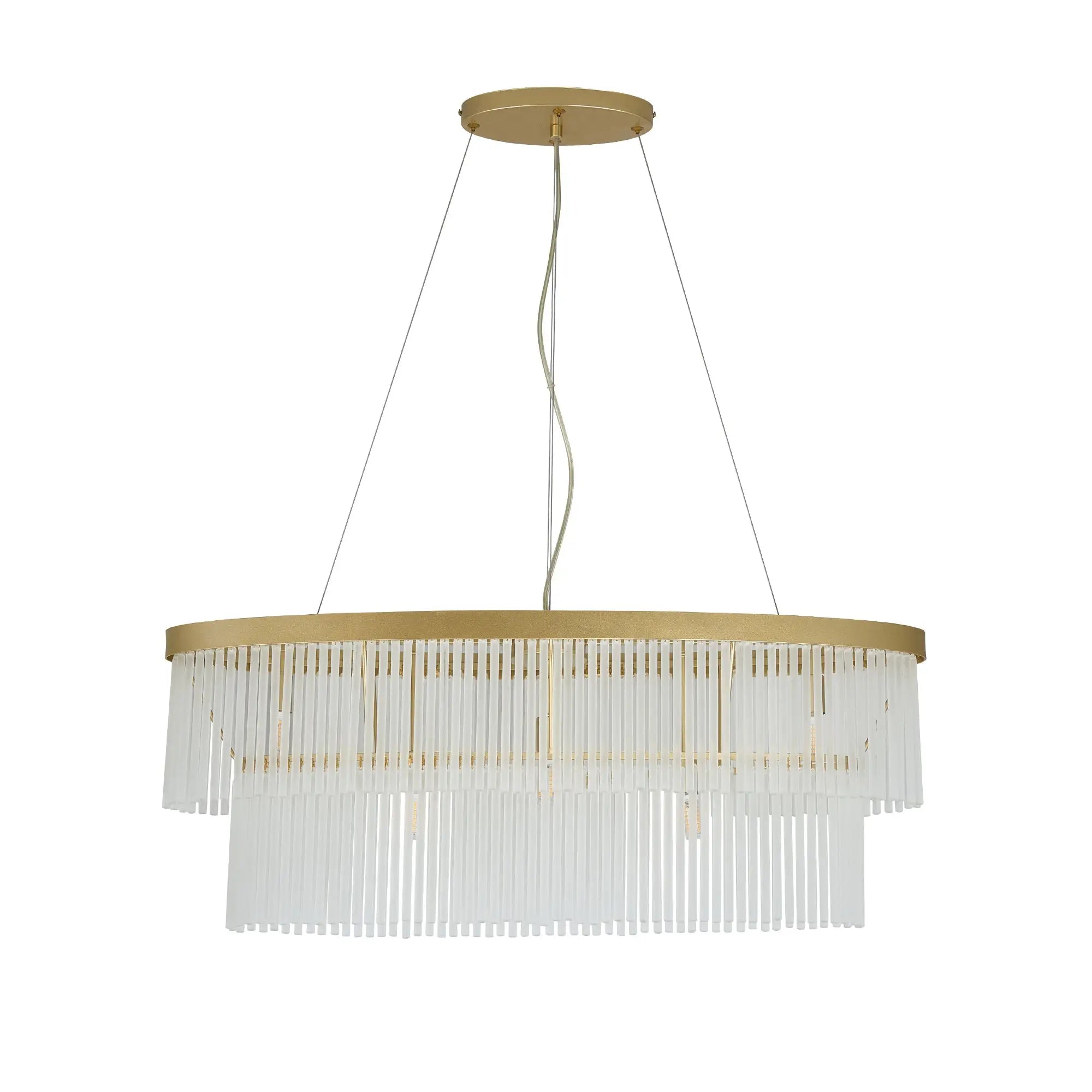 Greer Brushed Brass 4 Tier Chandelier - Lexi Lighting