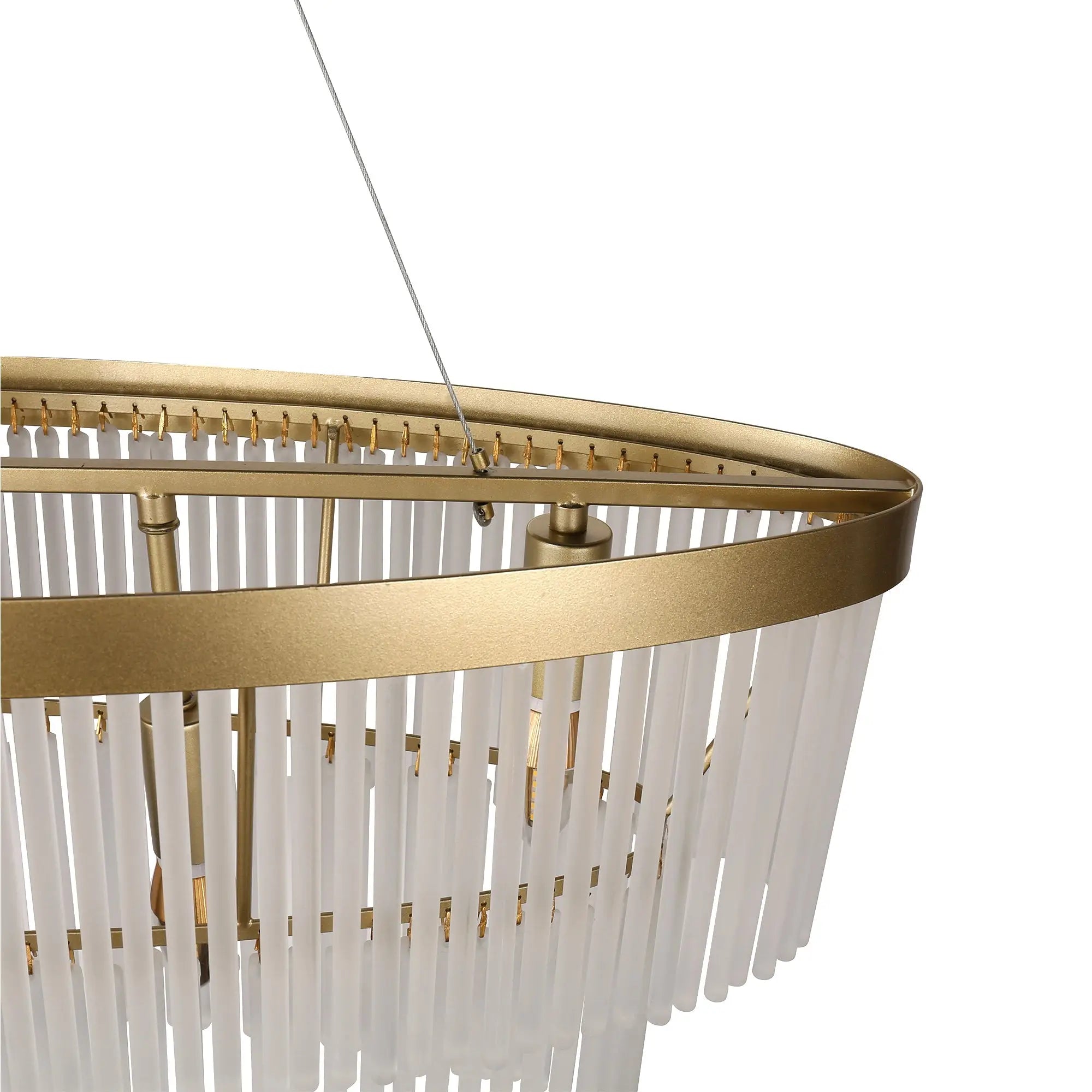 Greer Brushed Brass 4 Tier Chandelier - Lexi Lighting