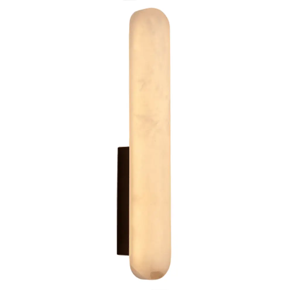 Belle Antique Brass Alabaster Stone Spanish Marble Wall Light