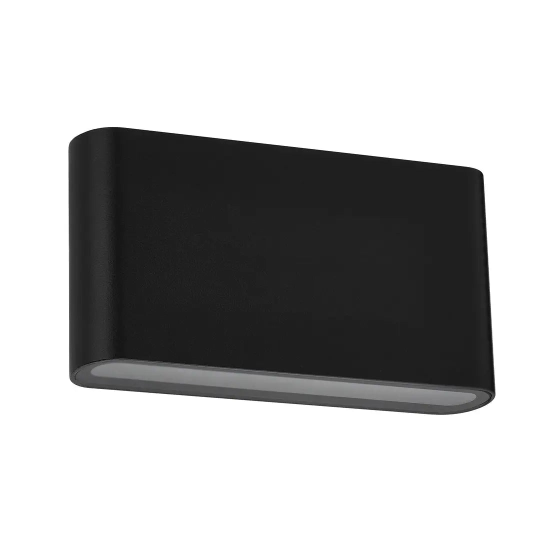 Hayden 12w Up/down Matt Black Led Wall Lamp Ip54 Green