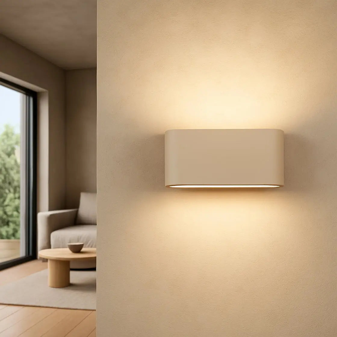 Hayden 12w Up/down White Led Wall Lamp Ip54 Green