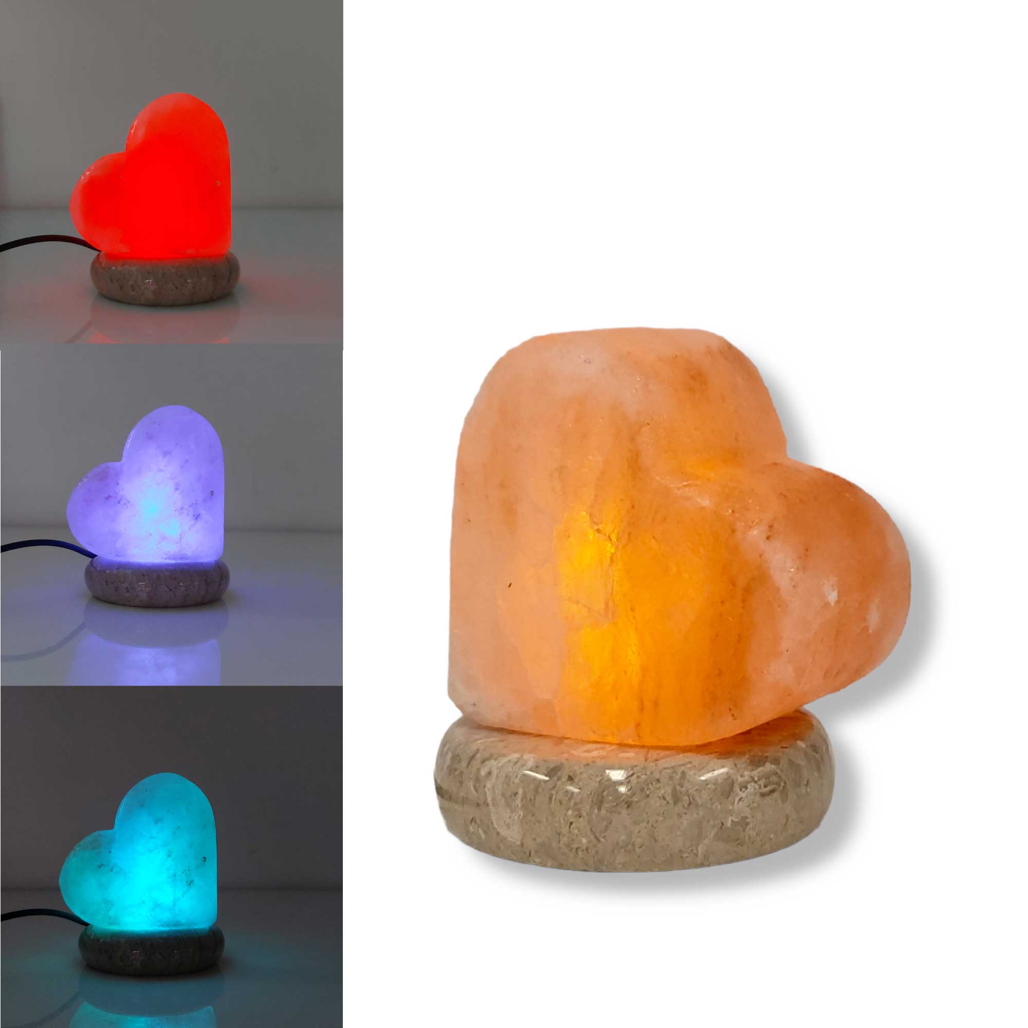 Green Earth Lighting Australia Home & Garden > Lighting > Night Lights & Ambient Lighting Heart Shape USB Colour Changing Himalayan Salt Lamp COLOUR_USB_Salt_Lamp_HEART