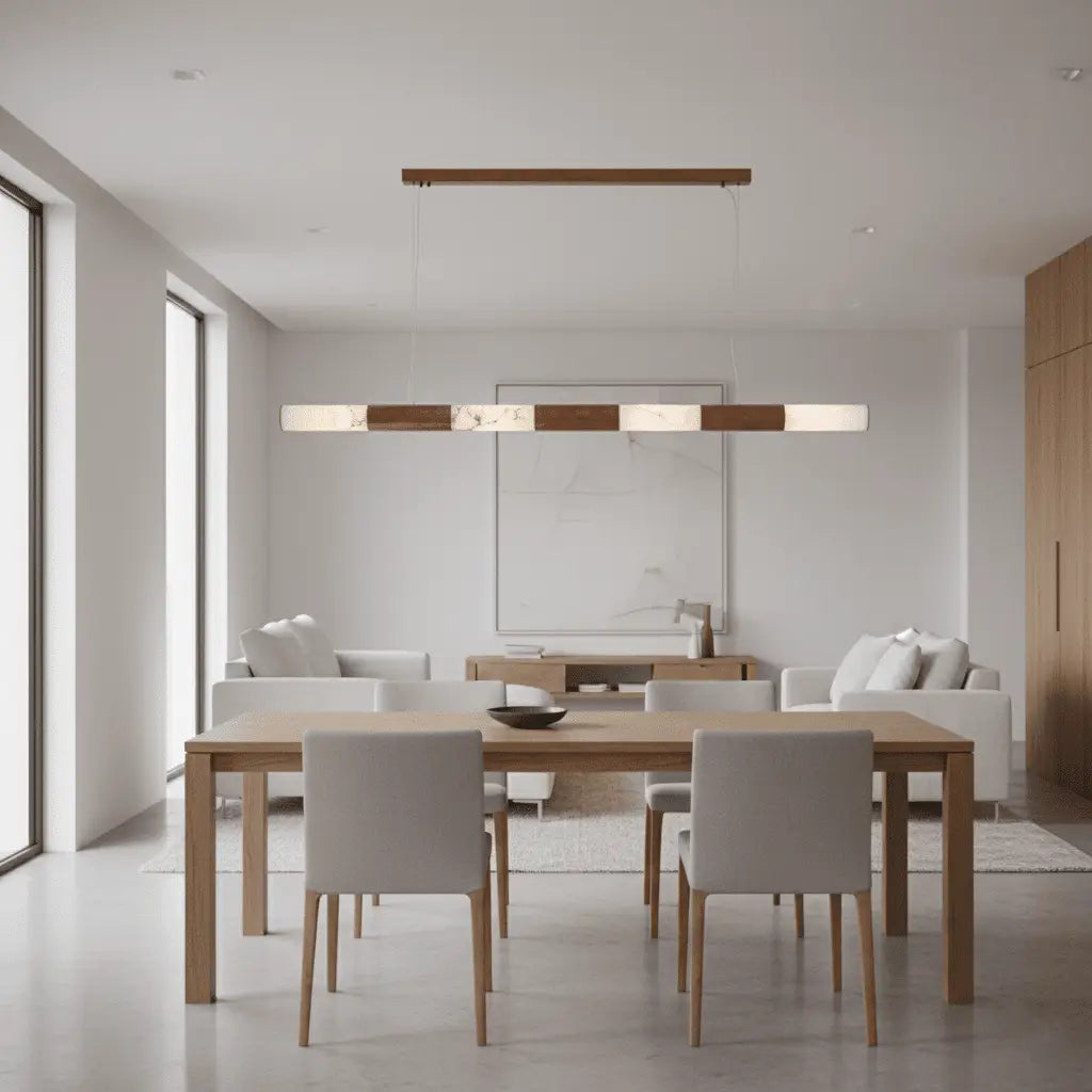 Heliora Alabaster Style Spanish Marble Pendant Light