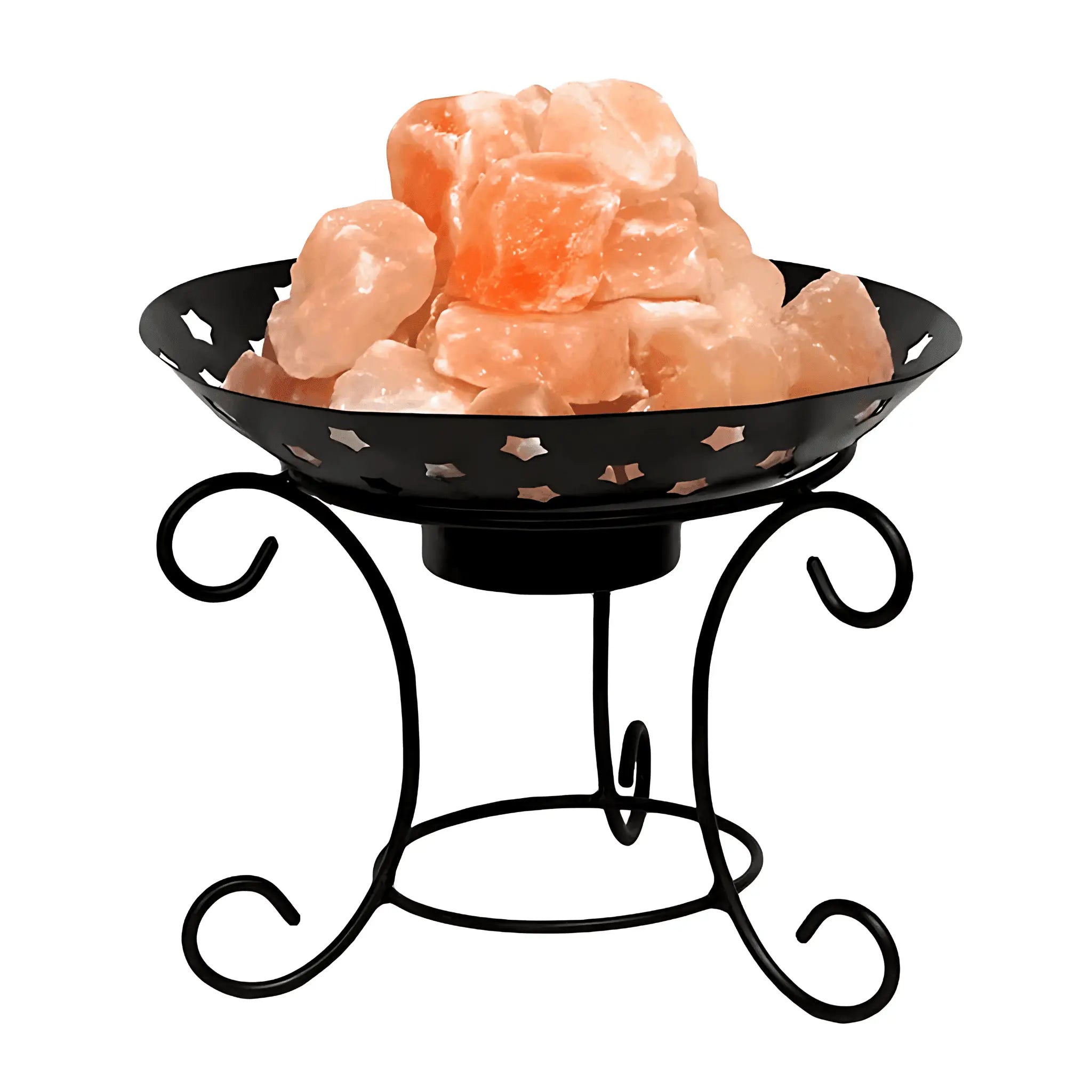 Himalayan Salt Iron Fire Bowl Lamp (12v-12w) Green