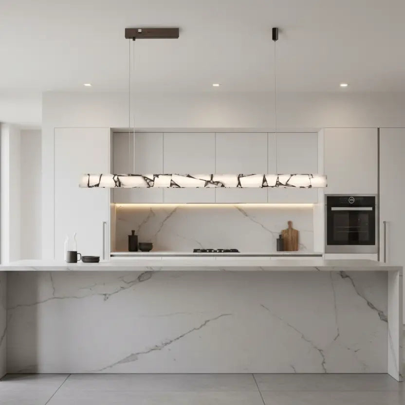 Horizon Alabaster Style Spanish Marble Led Pendant Light