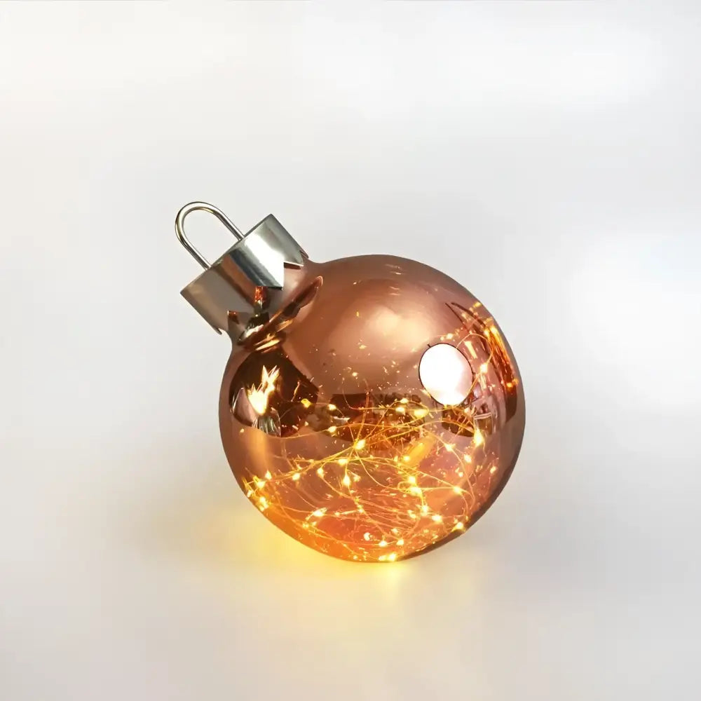 Promo Christmas Table Decoration&Candle Rose Illuminated Christmas Glass Bauble - 5 colour options DEC003RS-P