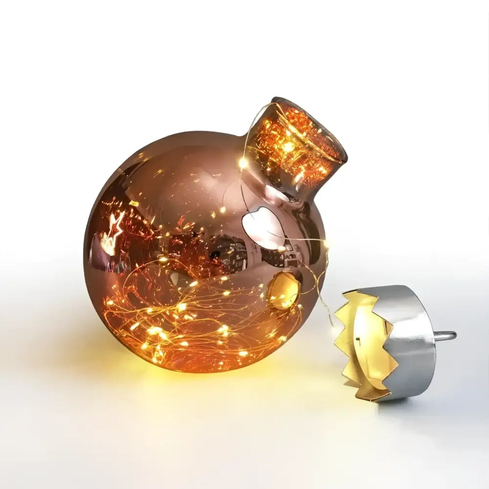 Promo Christmas Table Decoration&Candle Illuminated Christmas Glass Bauble - 5 colour options