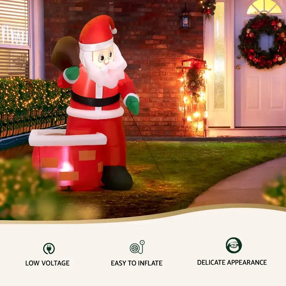 Illuminated Christmas Inflatable Santa Décor