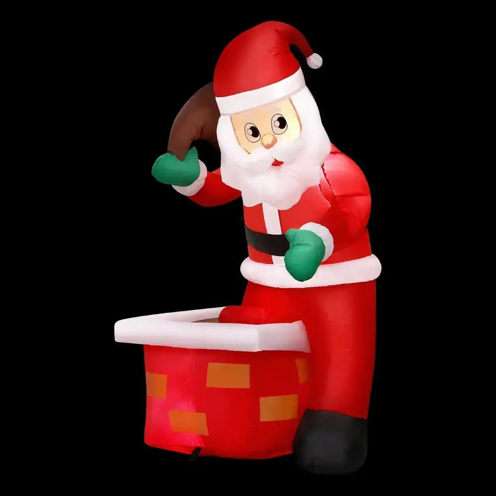 Illuminated Christmas Inflatable Santa Décor