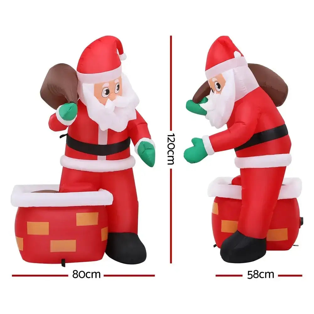 Illuminated Christmas Inflatable Santa Décor