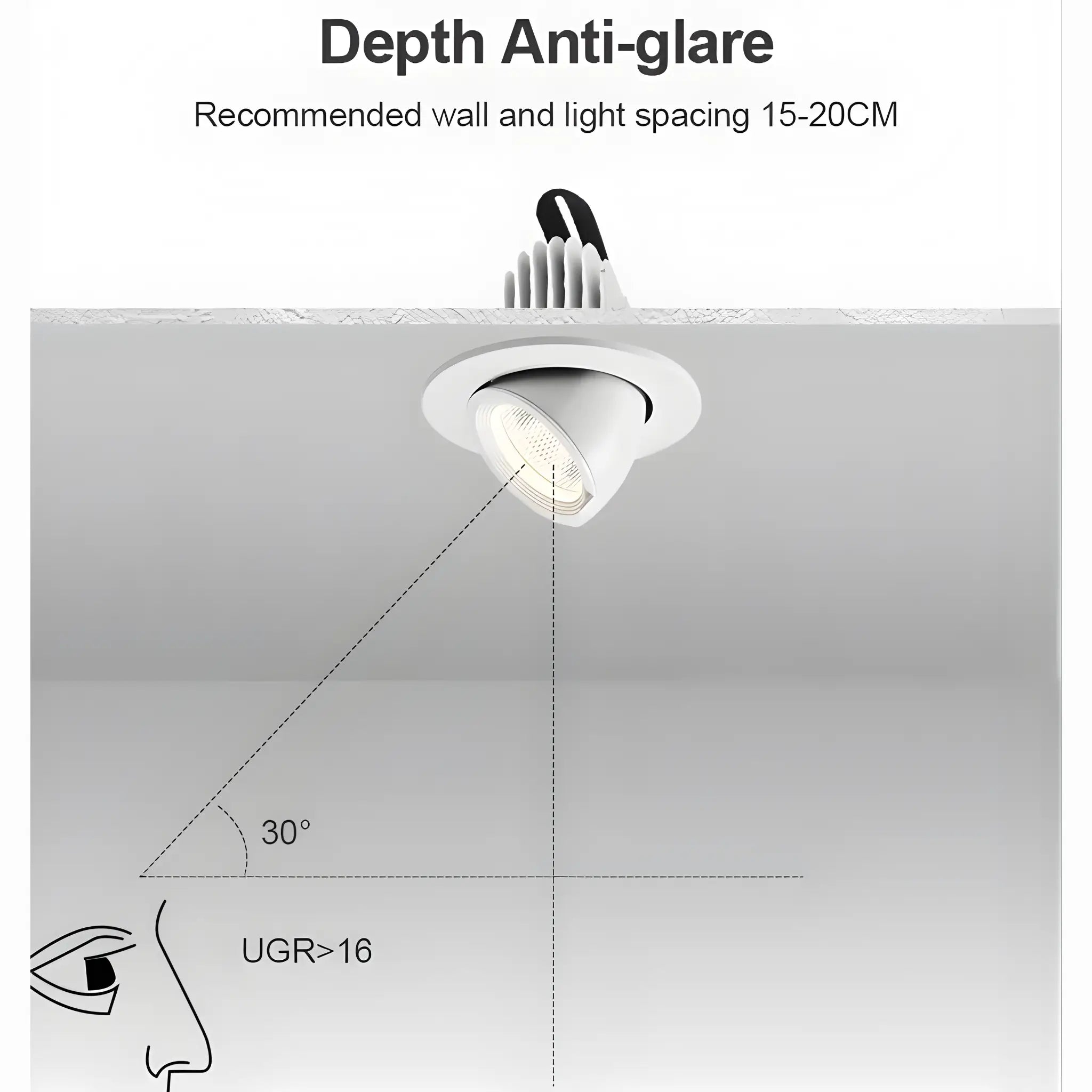Dl112 30w Tri-colour Dimmable Led Downlight - 145mm