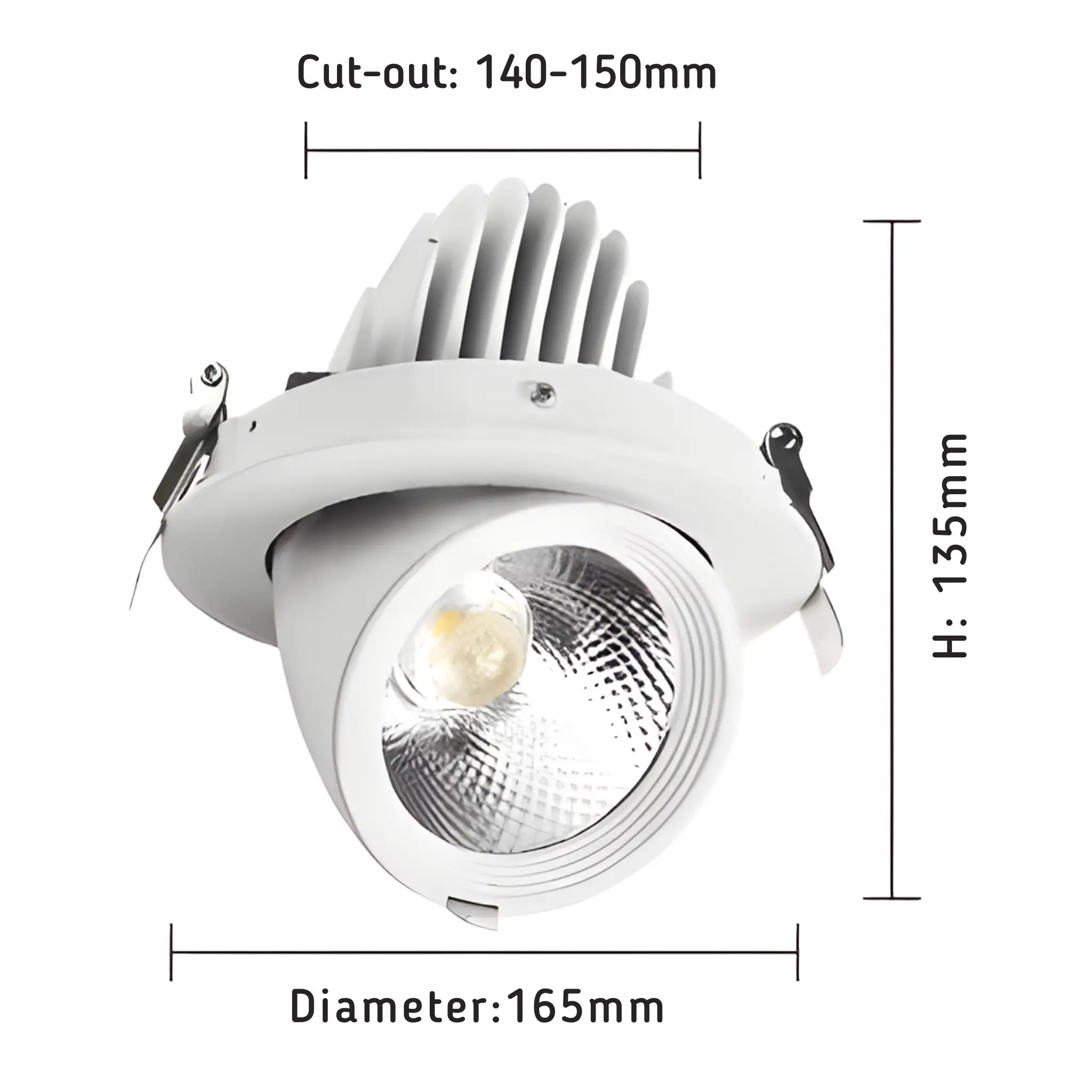 Dl112 30w Tri-colour Dimmable Led Downlight - 145mm