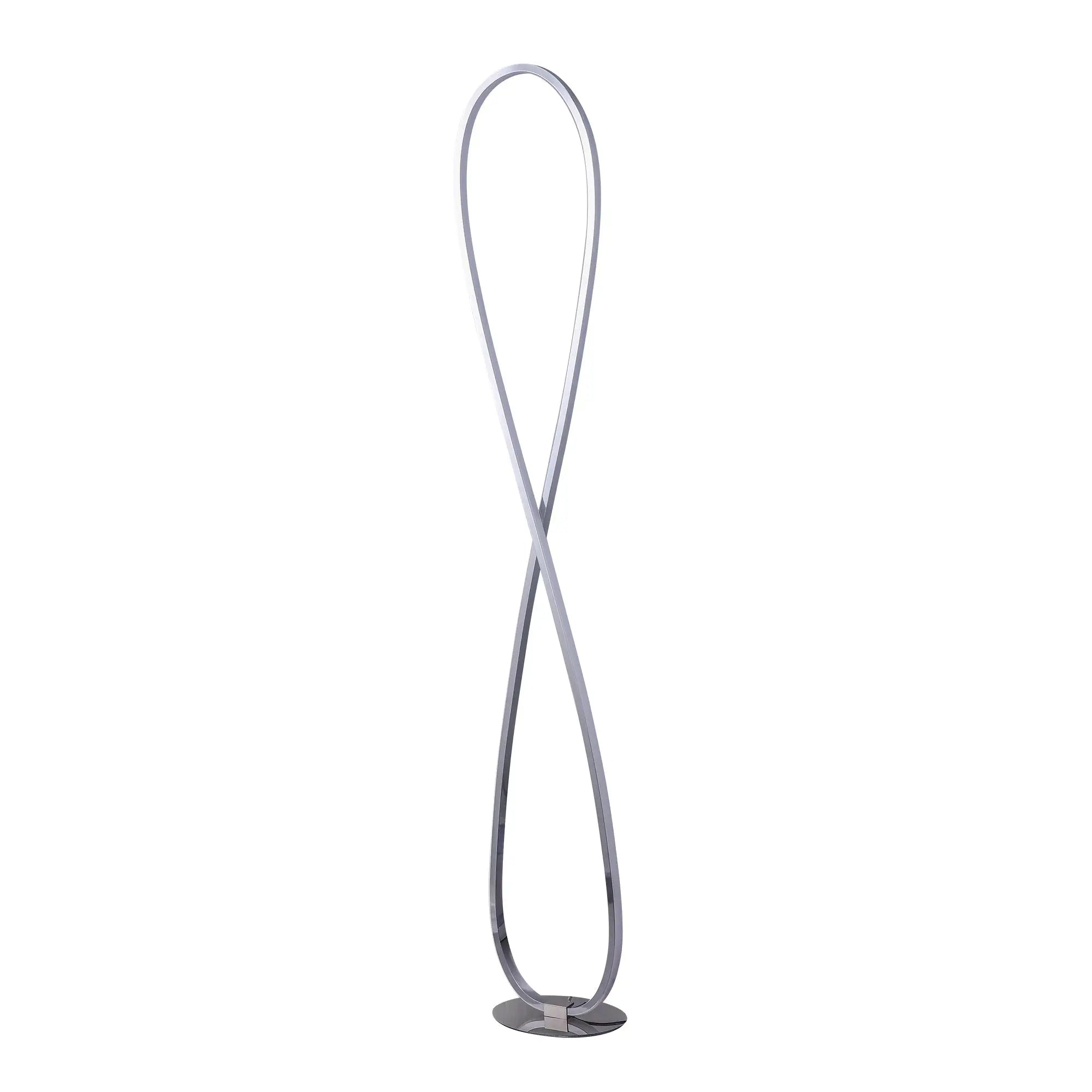 Lexi Lighting Infinite Led Floor Lamp Chrome Finish