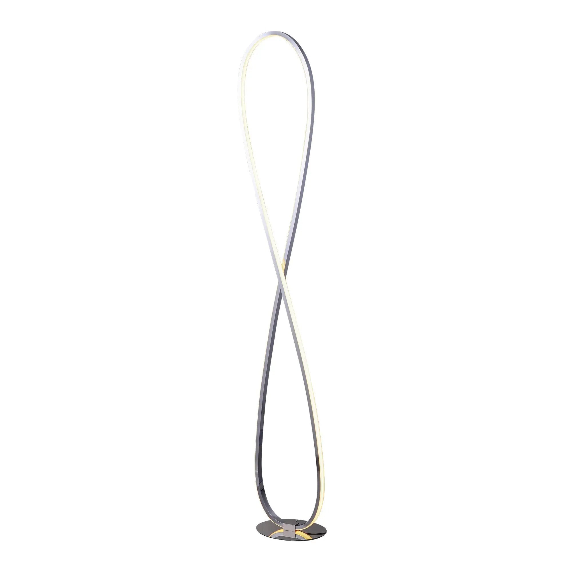Lexi Lighting Infinite Led Floor Lamp Chrome Finish