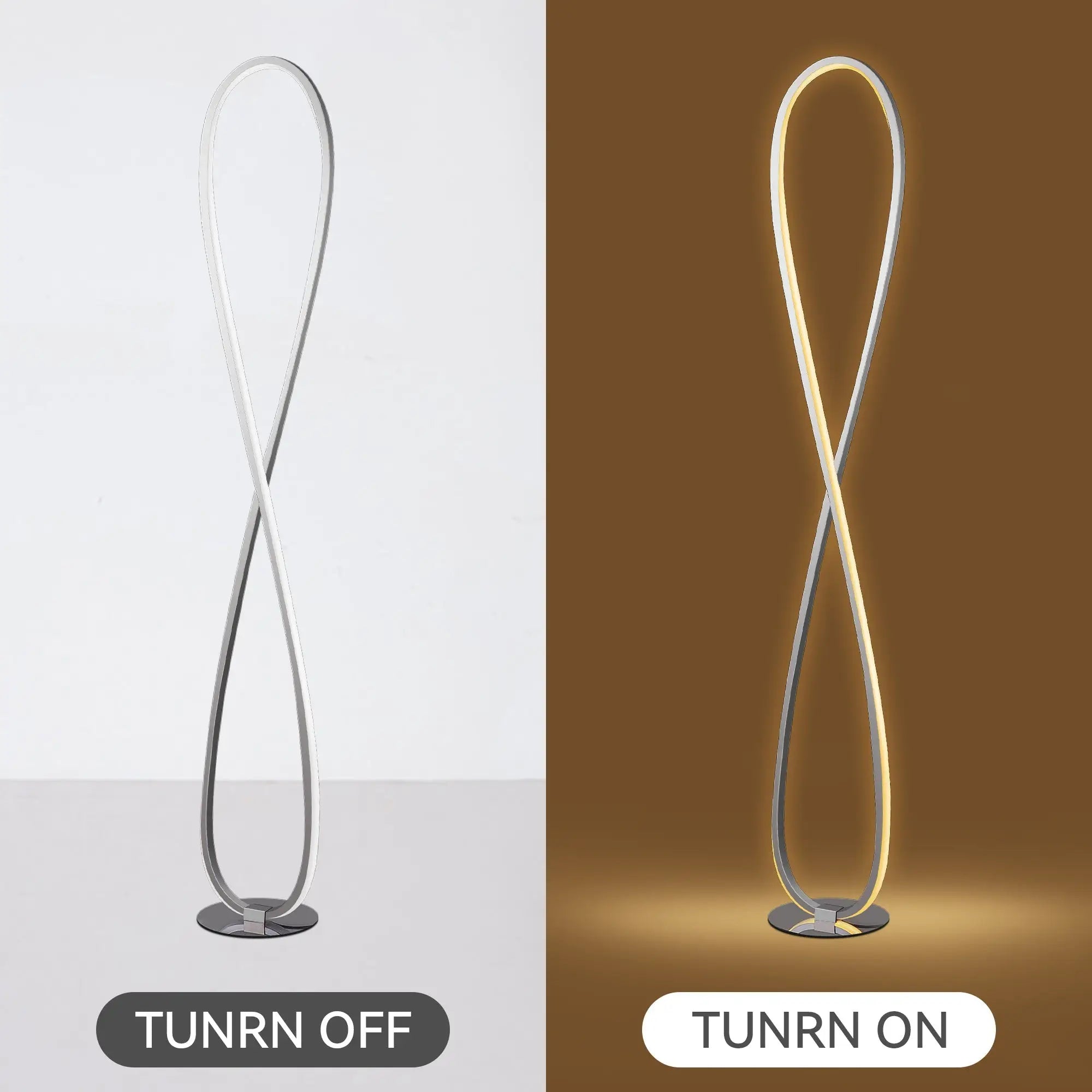 Lexi Lighting Infinite Led Floor Lamp Chrome Finish
