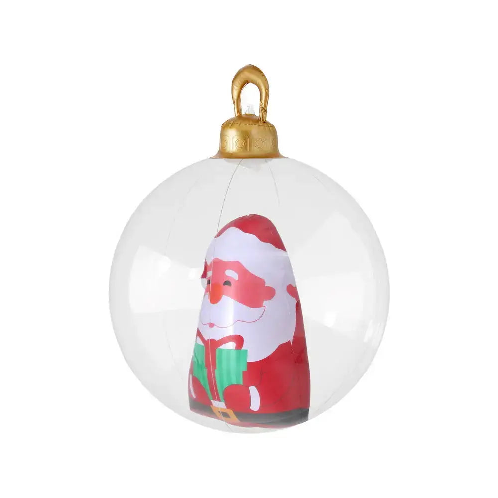 Inflatable Christmas Bauble Decor - 60cm Santa Decoration