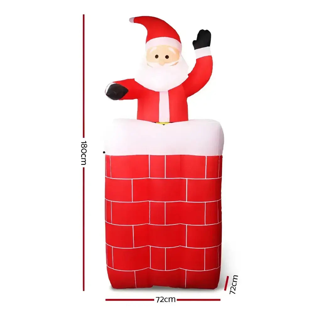 Inflatable Christmas Santa Decoration - 1.8m Charm
