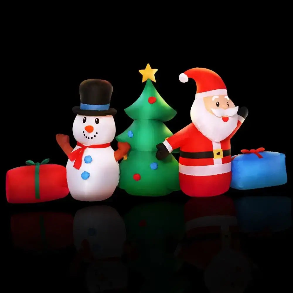 Inflatable Christmas Tree Outdoor Decoration with Snowman