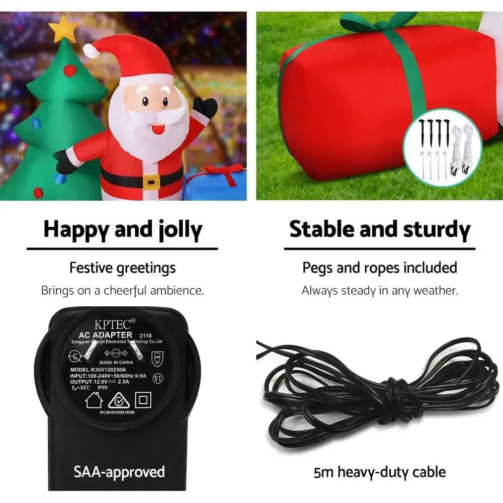 Inflatable Christmas Tree Outdoor Decoration with Snowman