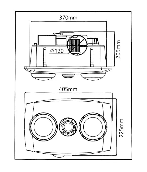 Innolux 3 in 1 bathroom heat Innolux Comfort 2 Instant Heat Bathroom Heat unit, Light and Exhaust Fan IN-02LG