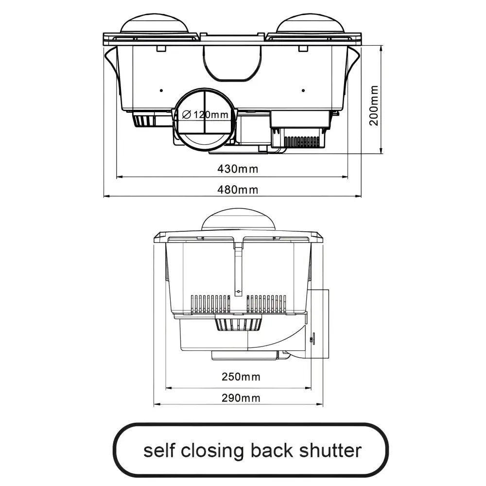 Green Earth Lighting Australia 3 in 1 bathroom heat Ultra 2 White Bathroom Heater Exhaust Fan LED Light 3 in 1 ULTRA2WH